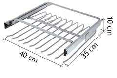 Porte-pantalons extensible 390mm chrome  