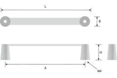 Greep buffer ba160 l182 zamak gunmetal