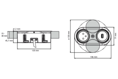 Eight noir b-f 1 prise + 1 usb  