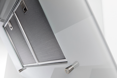 Novy Vision 75 cm blanc verre hotte murale recirc 