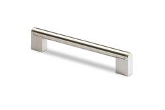 Poignée Brema, entraxe de perçages 96, L 108 mm, B 14 mm, H 35 mm, inox brossé / aspect inox brossé