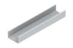 Profil-U horizontal PRU19-85 4m alu argent  