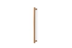 Poignée de porte dubbel MOON BIG BA384 L424 aluminium brossé laiton cava