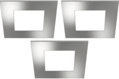 Hera set 3 x fq-68 Led 4w 24V 3000K look inox +transfo Led 15 