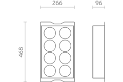 Filo flessenhouder box zwart