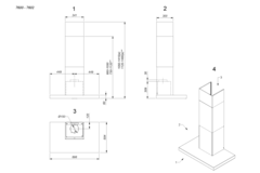 Novy Flatline 90 cm RVS wanddampkap