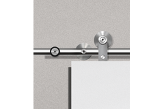 Flatec V set coulissant inox 100kg l.1800mm pour largeur de porte 750-900mm