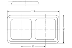Cadre double chrome mat  