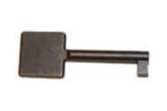 Sleutel vierkant zamak 43mm donker brons