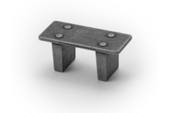 Poignée bench ea32 mat couleur fer 