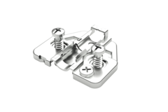 Plaque de mont.regl. 2mm + vis euro 