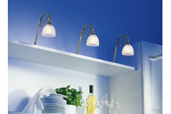 Alto set 2 x led zilver/wit glas 2,8W 12V 3000K + konvertor