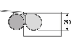 Hailo Mono RVS Zwart 15l