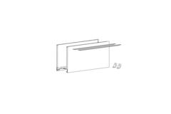 AvanTech YOU set zijwand h251 l550mm wit L/R zonder frontbevestiging