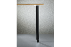 Pied como extensible d.50mm h.710+190mm noir mat  