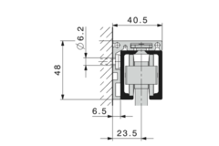 Hawa Junior 80/100 GP fixation murale profil 2500mm 