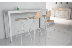 Petris tessuto barkruk 65cm-acier epoxy wit/vinyl