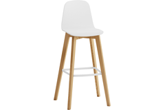 Dolce barkruk  65 hout zwart gelakt/hout zwart gel
