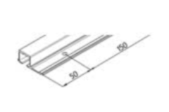 Rail roulement Hawa Clipo 26/36, alu anodisé, à visser, 2500mm