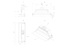 Novy hotte télescop 90cm inox moteur double bouton 
