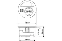 Evoline circle 80 nl-d-l + usb ac zwart