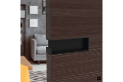 Poignée porte coulissante kube 150x50x40mm noir  