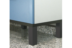 Meubelpoot capri alu h.150 mm mat zwart