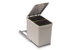 Linea 280 poubelle 2 x 7.5 L gris claire 