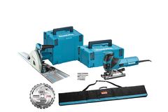 Makita meu029j combipack scie plongeante + scie sauteuse sp6000j + 4351fctj + rail + systainers