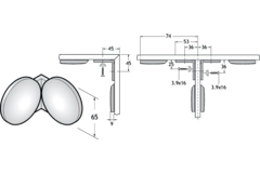 Pba 500-nylon blanc equerre de fixation panneaux