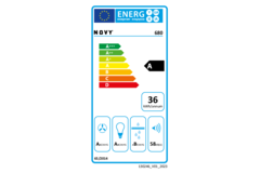 Novy Fusion 60 cm blanc hotte téléscopique 