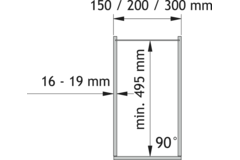 VS sub side 1 cadre Fix latérale dsa1 475mm 20kg SoftClose