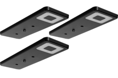 Set 3 Led roeled 3W 4000K 12V noir- interrupteur centRAL + convertisseur