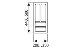 Insert pour tiroir b200-250 d441-500 blanc  