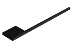 Handdoekdrager 7345  zwart 1-arm l350mm rond