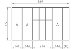 Fit range couverts V1 90 noir 