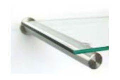 Shoplife 1 bras droit, 400mm, d25mm, inox  