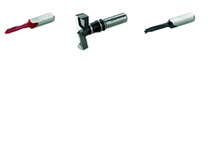 Jeu de mèches pour charnière pour le mécanisme de perçage interchangeable 6 broches pour BlueMax Mini Modular Plus, BlueMax Mini Modular (1 de ø 35 mm à gauche, 2 de ø 10 mm à droite)