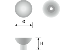 Knop tazza ø50x30 zamak mat rustiek koper