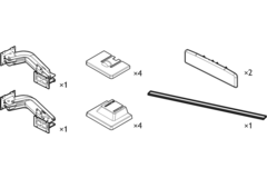 Set-charniere monoflat lin-x 800 blanc  l.750-850 mm h.1600-2400 mm 40kg