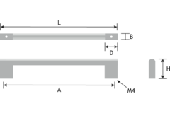 GREEP ARA 96MM CHROOM MAT