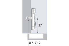 Sensys stelplaat spreidmof d.1.5mm(200) excenter regeling / vernikkeld staal