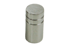 Knop RVS dia. 10mm h20mm met 2 groeven
