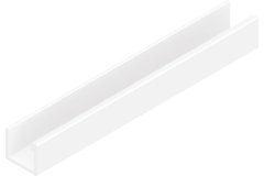 Profil-U horizontal PRU10V Terra 4m alu blanc  