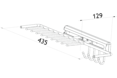 Porte-cravates extensible 130mm chrome  