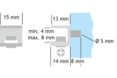 Glasdrager vm8  zwart vz