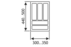 Insert pour tiroir b301-350 d441-500 blanc  
