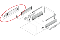 ArciTech DesignSide verre,  450 mm, (218/ 94, 250/126) , à gauche et à droite