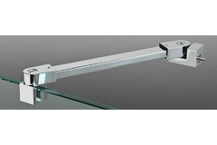 Barre raidisseur mur/verre avec double articulation, pour verres 8/12, L1057, chromé