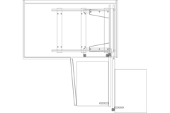 Rational corner d Soft Close 450mm dr anthracite  + 4 paniers fil anthracite
